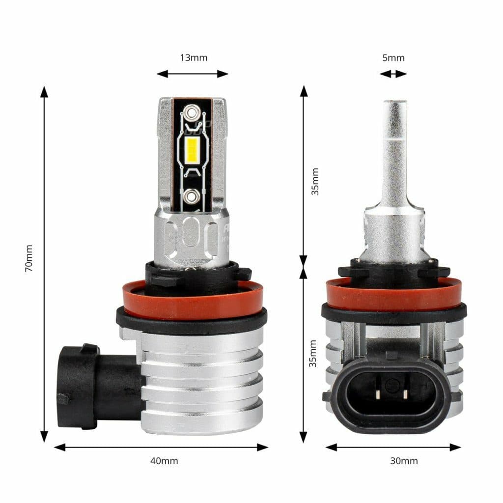 LED autožárovky H8/H9/H11 bílá, 9-18V, 2225 lm - 2 ks - náhled 4