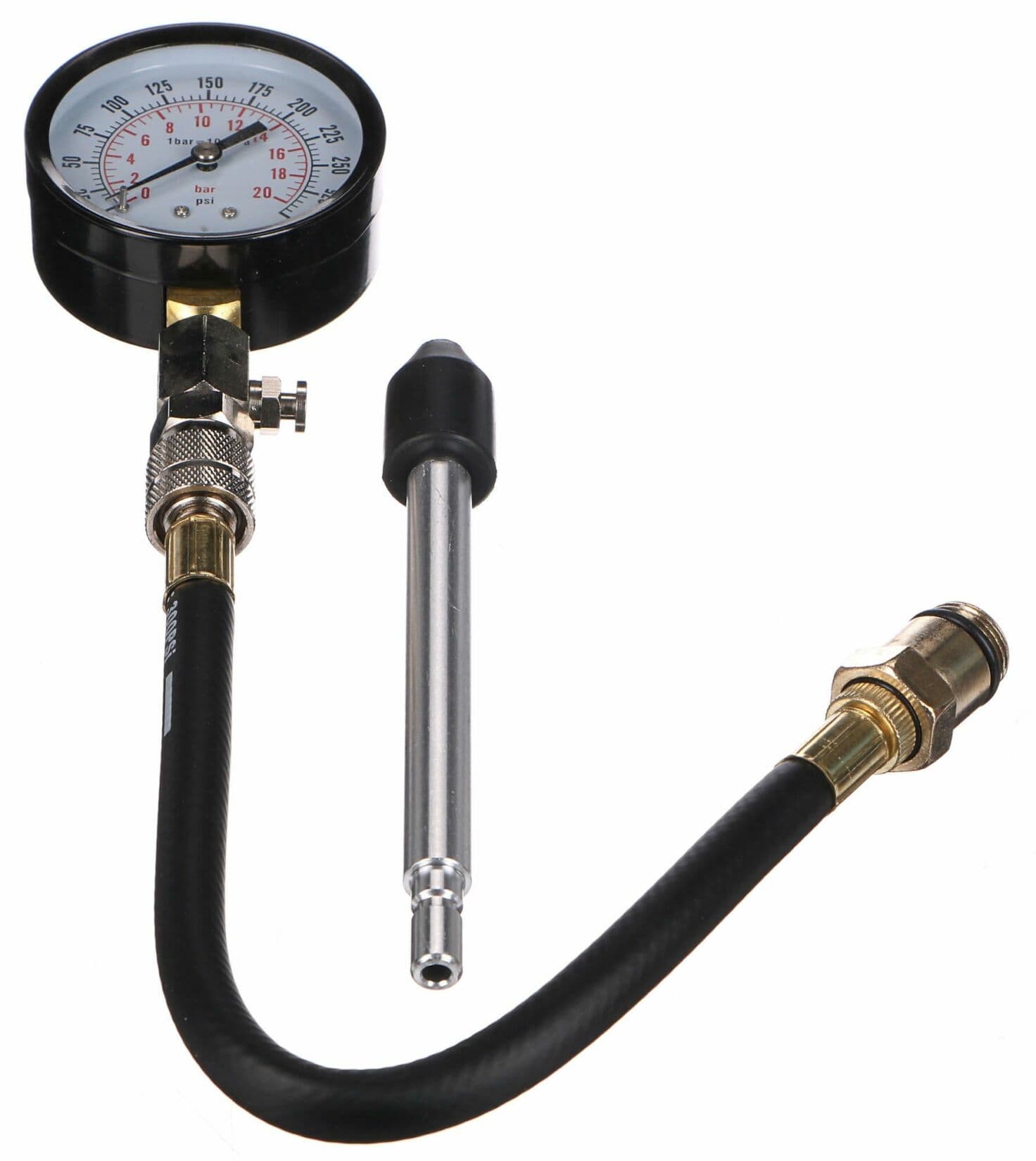 Sada pro testování komprese benzínových motorů MECHANIC ENGINE TESTER 3, 0-20bar, 3ks SIXTOL - náhled 3