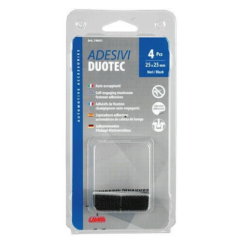 Suchý zip na připevnění SPZ Duotec 25x25mm, sada 2ks - náhled 2