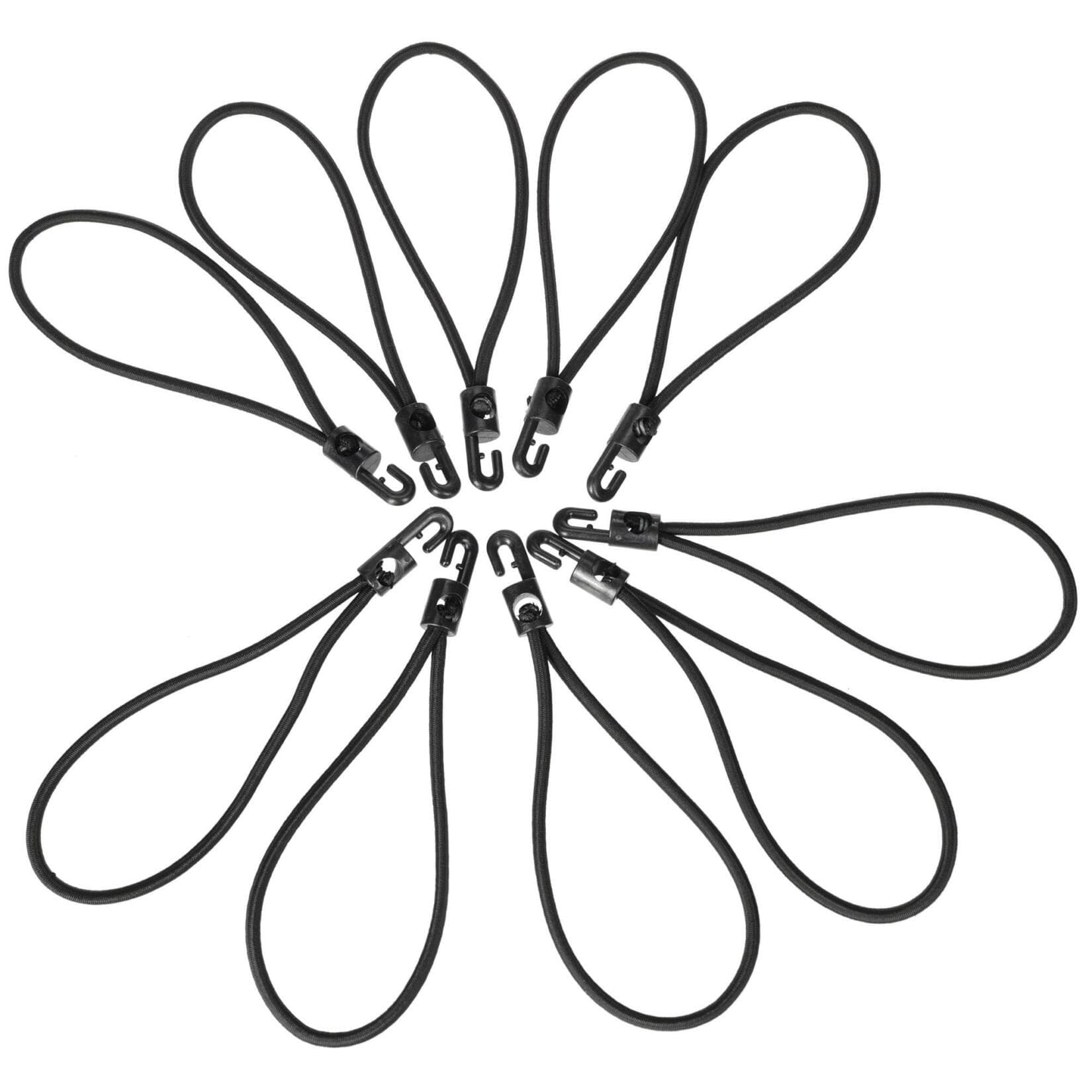 Sada upínacích gum s plastovým hákem CARGO CORD SET 2, 20cm, 10ks SIXTOL - náhled 4