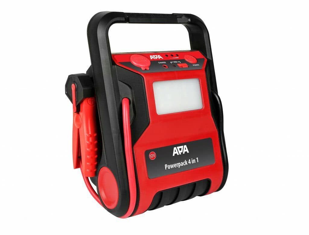 Startovací zdroj s kompresorem, USB a LED 12V / 220V, 600A - náhled 2