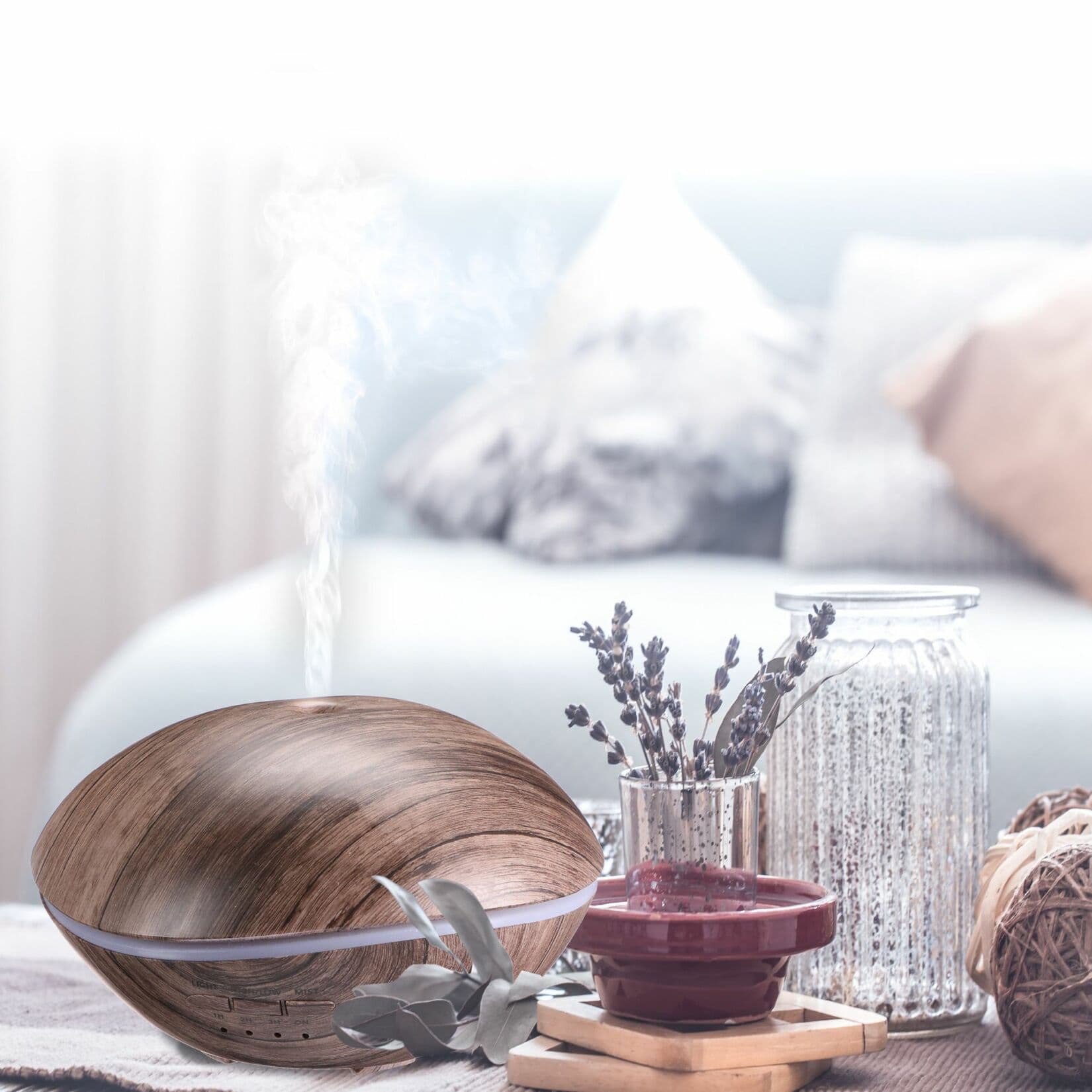 Aroma difuzer Stone šedé dřevo 500ml SIXTOL - náhled 5