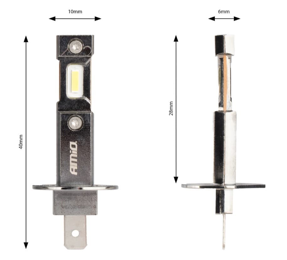 LED autožárovky H1 bílá Canbus, 12V, 60W, 5600 lm - 2 ks - náhled 4