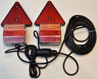 LED sdružená světla s magnetem a trojúhelníky, kabeláž 7pin/7,5m homologace - náhled 2