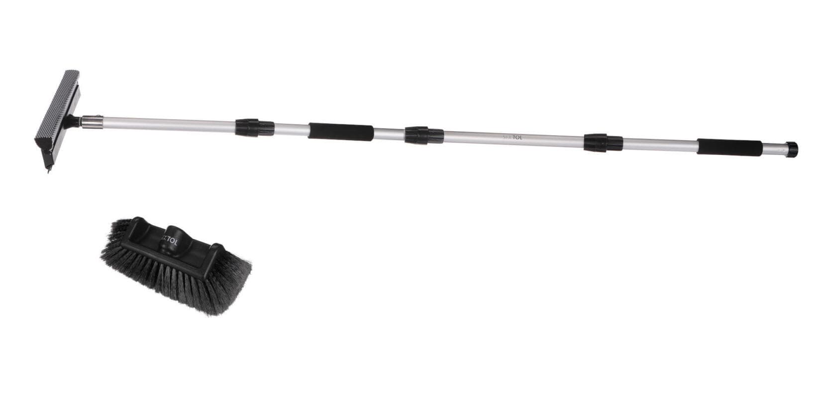 Průtokový kartáč na mytí auta se dvěma nástavci CAR DETAILING WASH BRUSH SET 2, 240cm SIXTOL - náhled 2