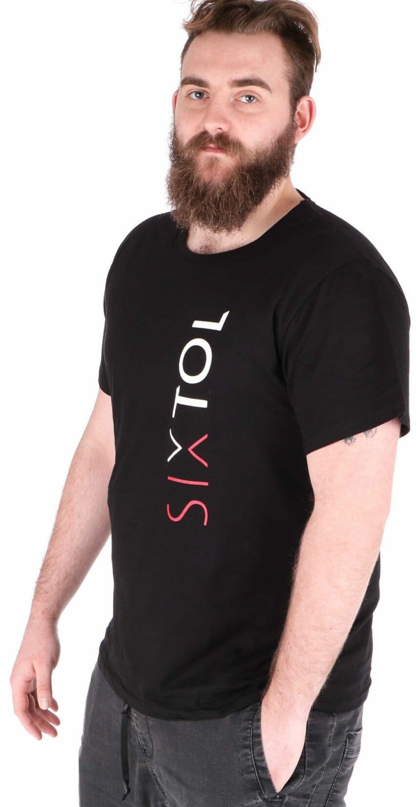 Tričko pánské T-SHIRT, černá, velikost L, 100% bavlna SIXTOL - náhled 2