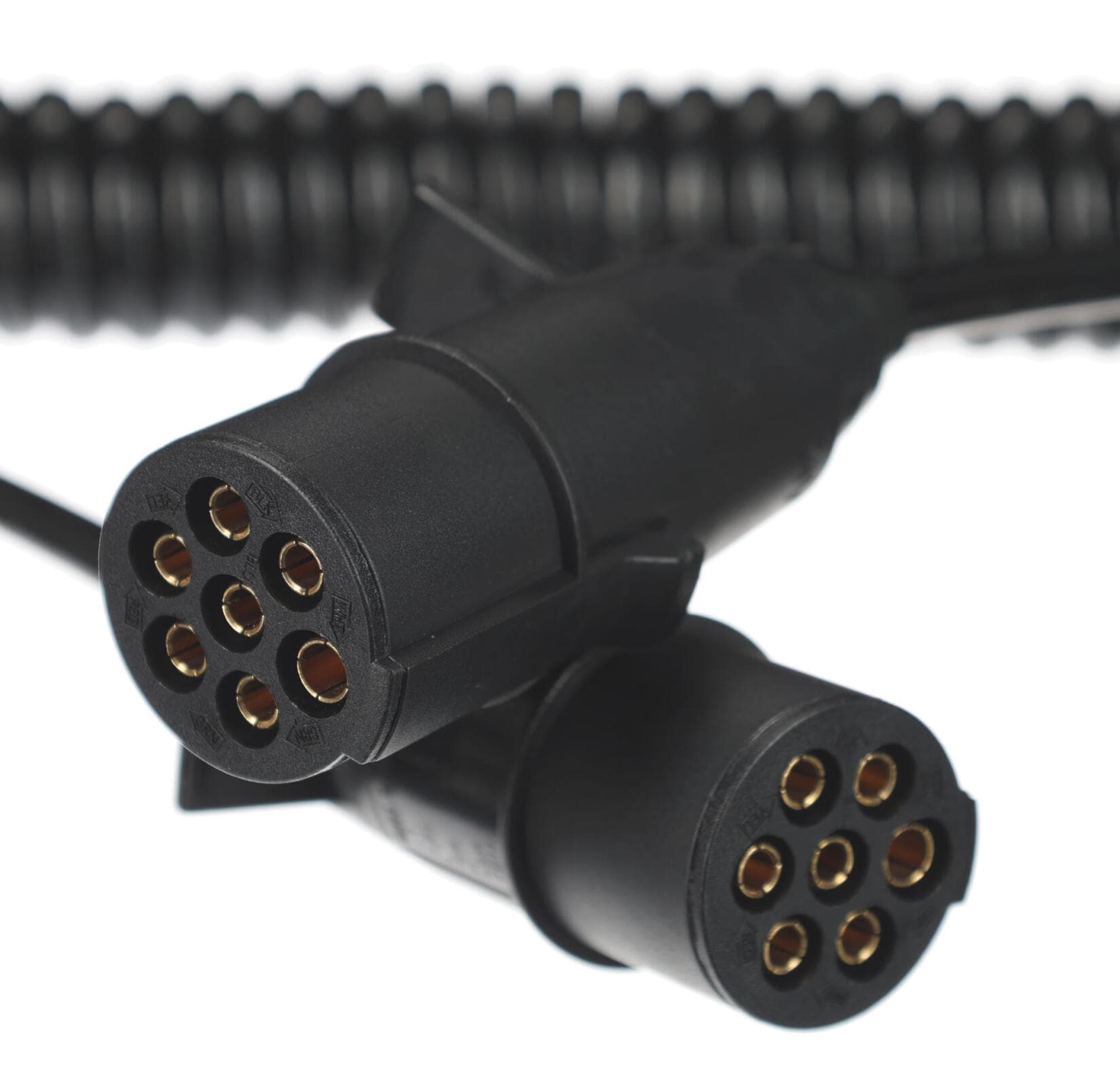 Propojovací spirálový kabel 7pin typ N TRAILER CABLE 11, plastová zástrčka, 24V, 3,5m SIXTOL - náhled 2