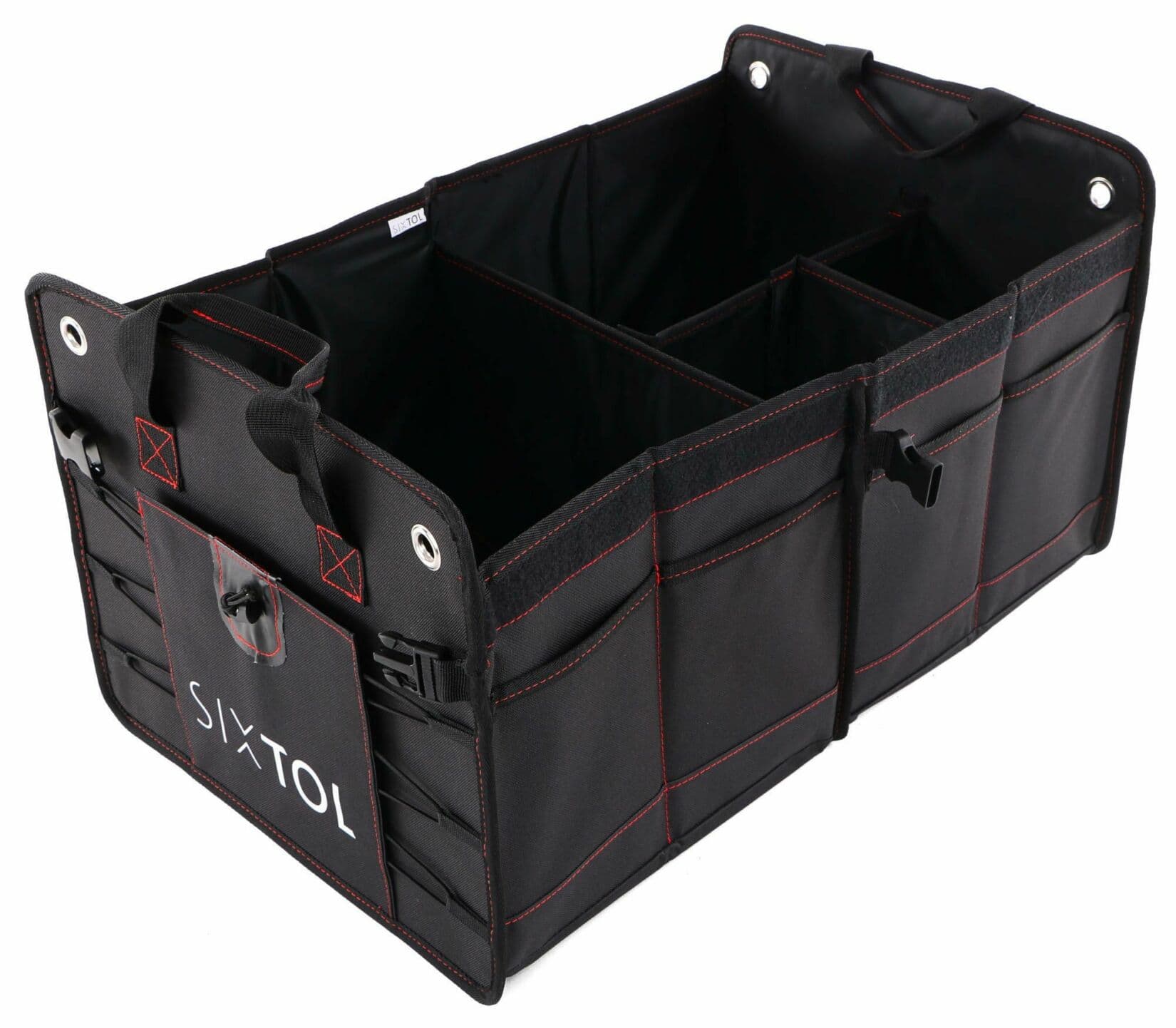 Organizér do kufru auta CAR COMPACT 14 PRO, 14 přihrádek, skládací, s víkem SIXTOL - náhled 3