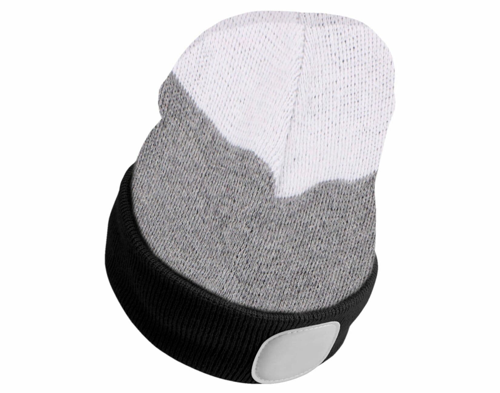 Čepice s čelovkou 180lm, nabíjecí, USB, univerzální velikost, bavlna/PE, černá/šedá/bílá SIXTOL - náhled 2