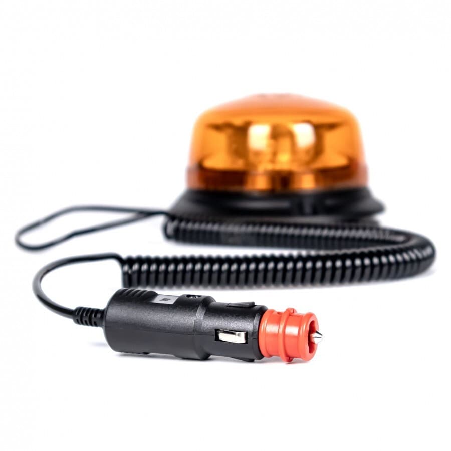 PROFI LED maják oranžový 12-24V 8LED 18W magnet, ECE R65 136x92 mm - náhled 4