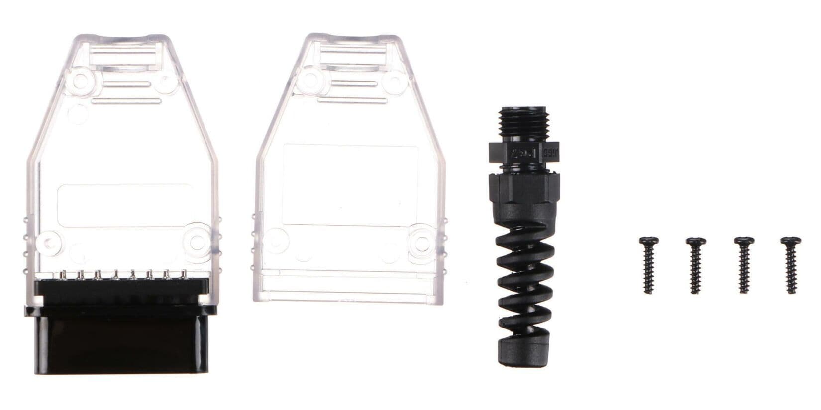Zástrčka OBD-II s 16 piny pro montáž vlastního kabelu MECHANIC CABLE 30, transparentní SIXTOL - náhled 3