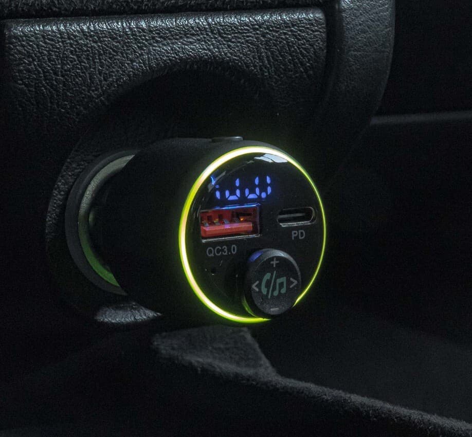 Bluetooth/FM modulátor bezdrátový, 12/24V, 1x USB, 1x USB-C - náhled 2
