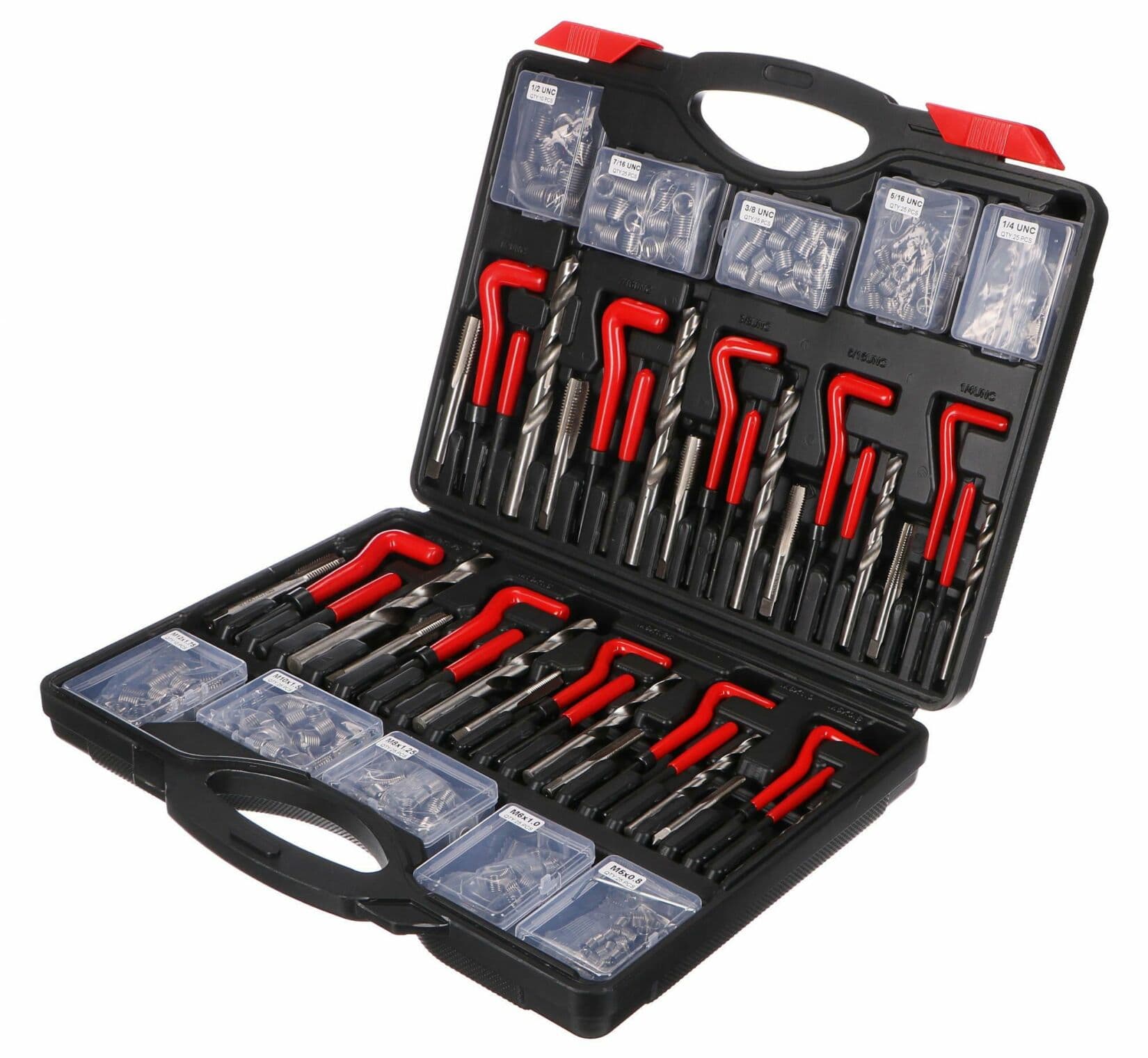 Sada na opravu závitů MECHANIC THREAD SET 261, M5 - M12, 1/4UNC-1/2UNC, 261ks SIXTOL - náhled 2
