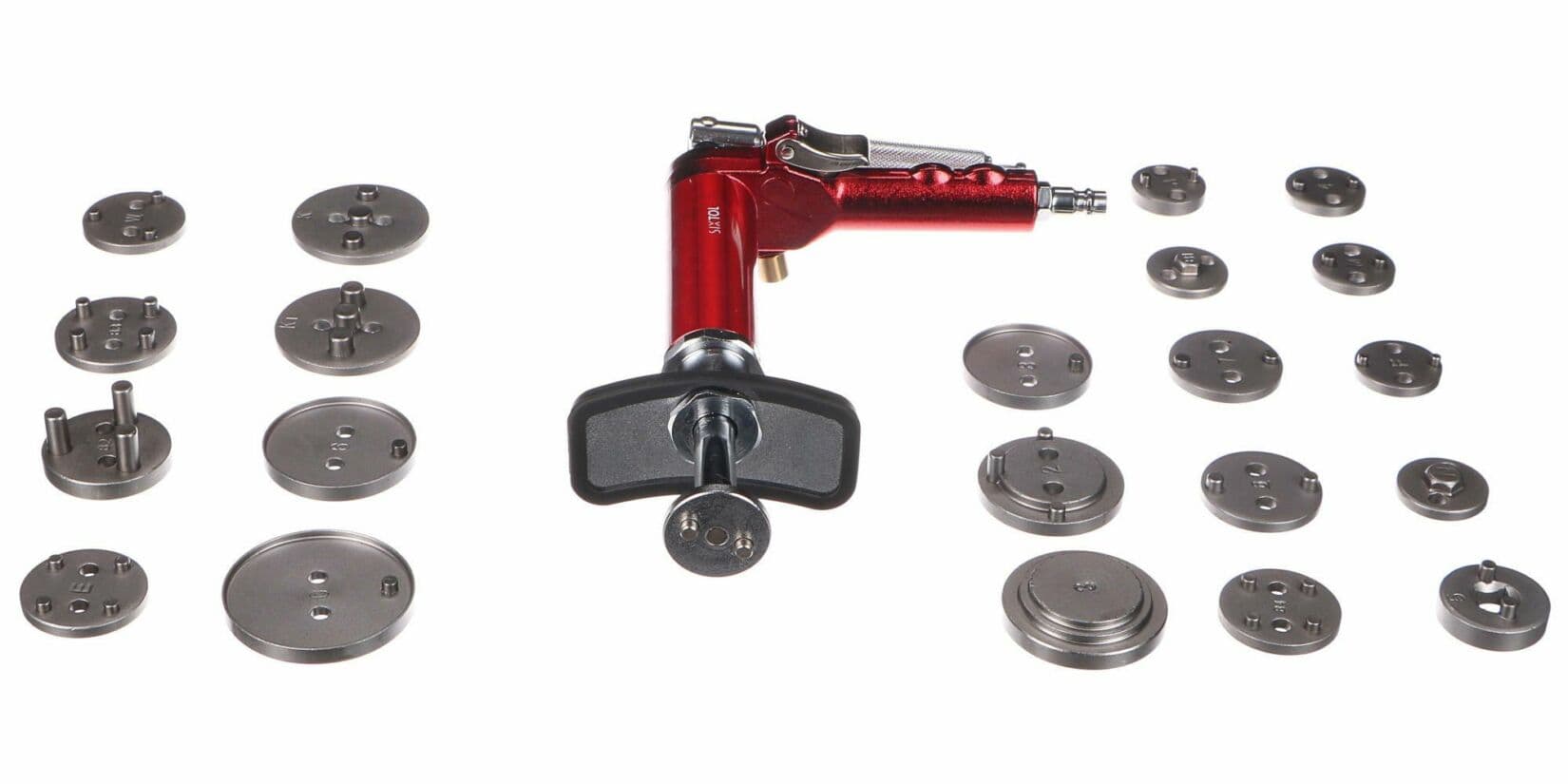 Pneumatický stlačovák brzdových pístů MECHANIC BRAKE SET PNEU 23, sada 23ks SIXTOL - náhled 2