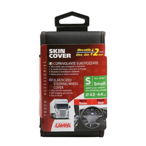 Potah volantu TRUCK Skeentex - černo/červený S 42-44cm - náhled 3