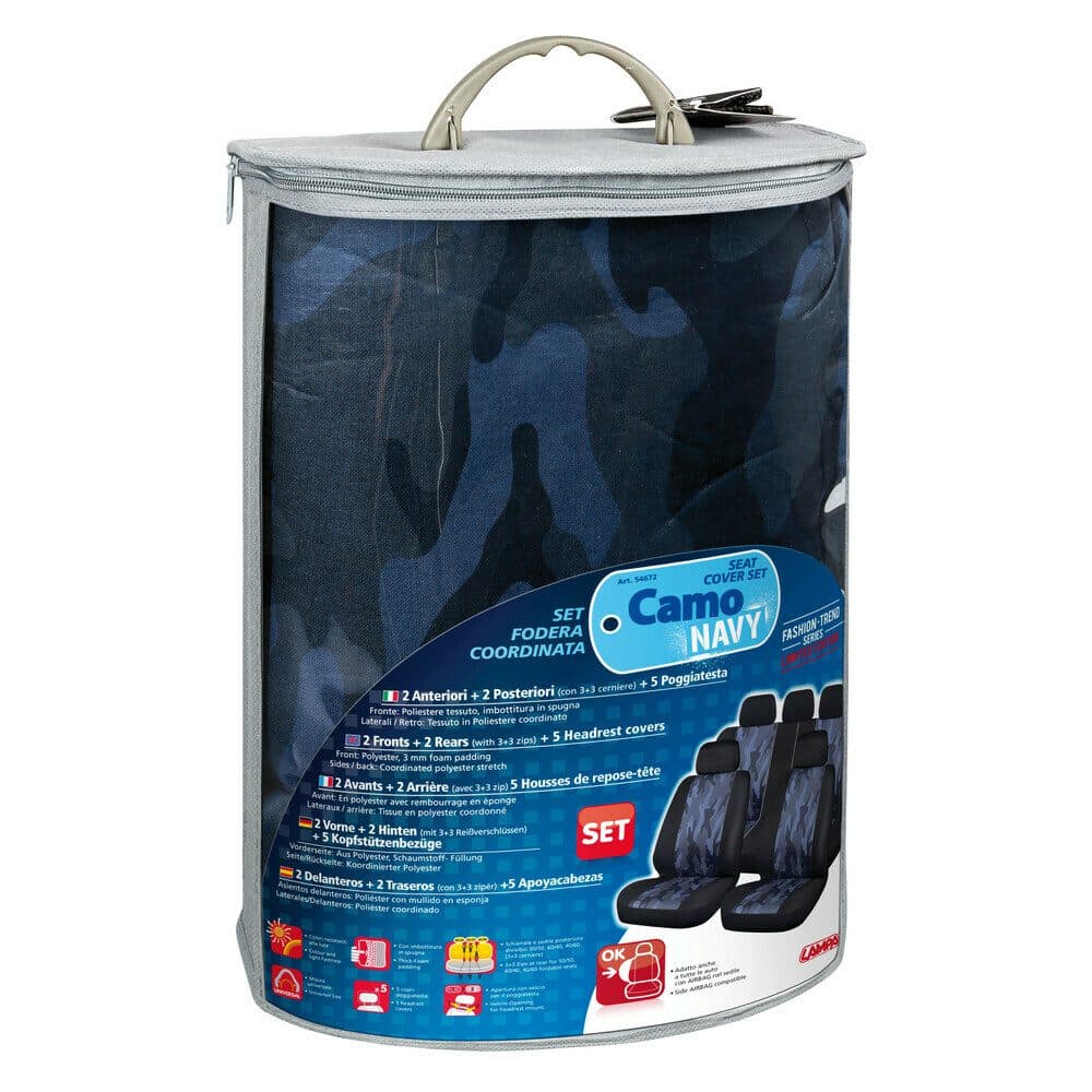 Autopotahy Camo Navy LAMPA - náhled 3