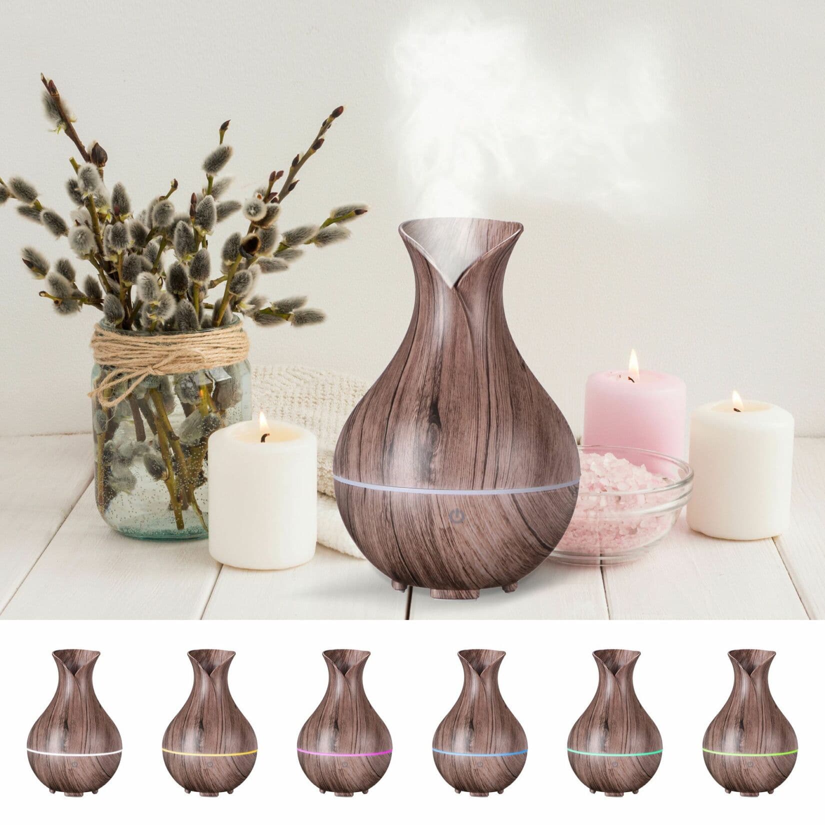 Aroma difuzer Bloom šedé dřevo 200ml SIXTOL - náhled 3