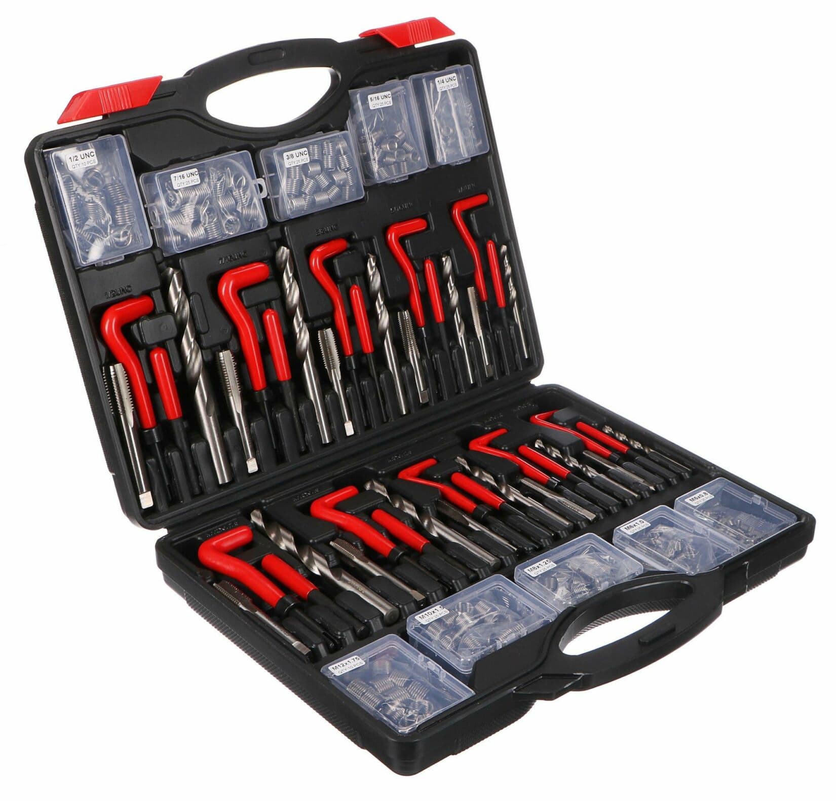 Sada na opravu závitů MECHANIC THREAD SET 261, M5 - M12, 1/4UNC-1/2UNC, 261ks SIXTOL - náhled 3