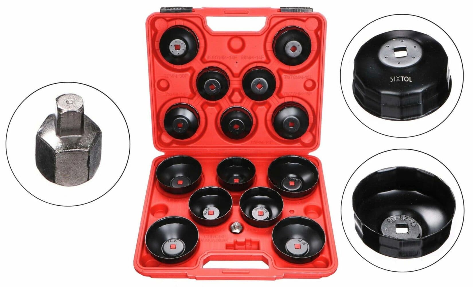 Násadkové klíče na olejové filtry MECHANIC OIL WRENCH 14, 1/2" SIXTOL - náhled 4
