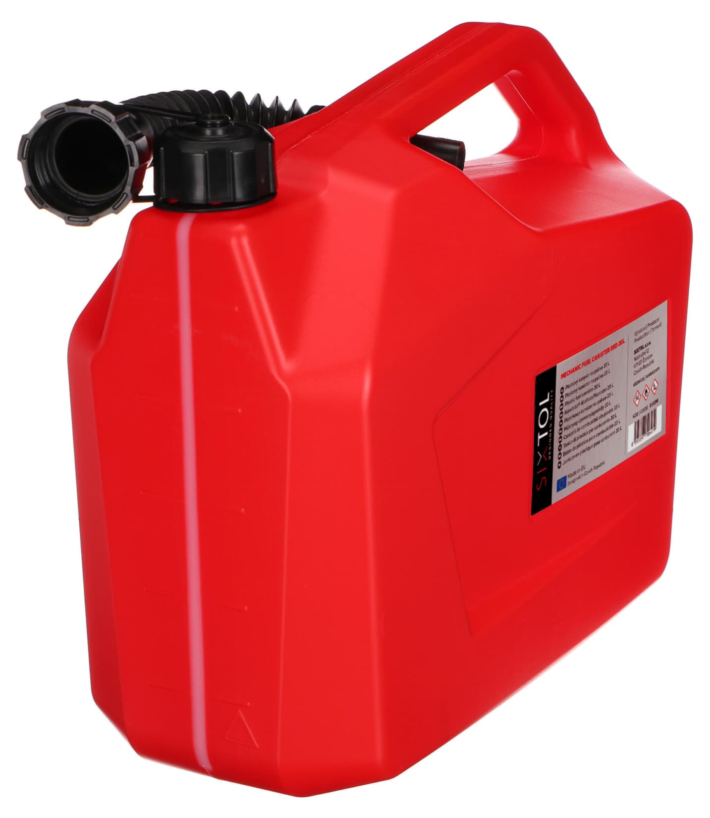 Kanystr plastový MECHANIC FUEL CANISTER RED 20L, červený SIXTOL - náhled 5