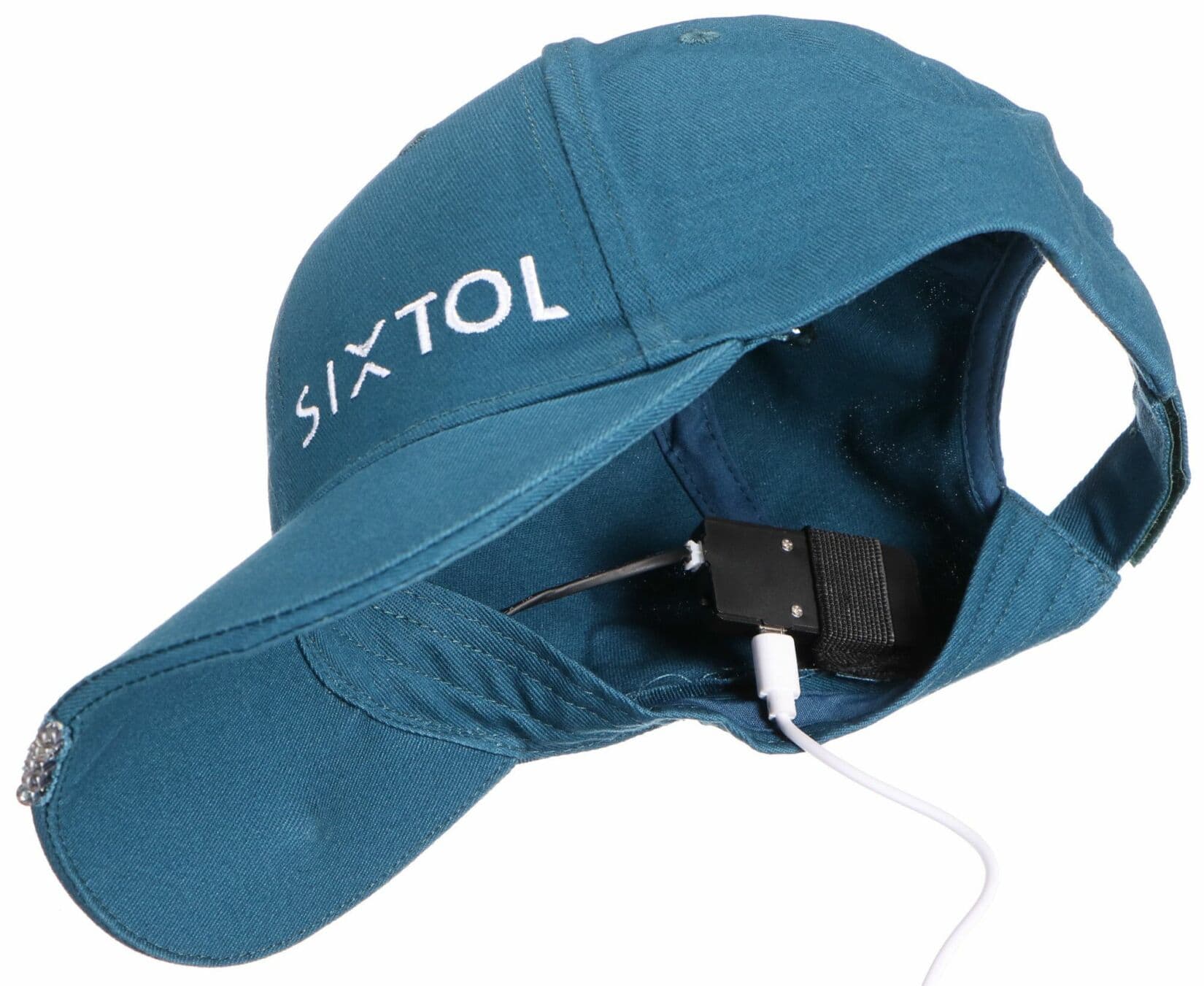 Kšiltovka s LED světlem B-CAP 25lm, nabíjecí, USB, univerzální velikost, modrá SIXTOL - náhled 2