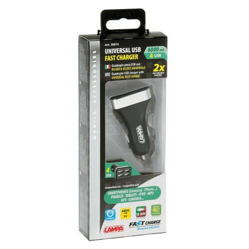 USB nabíječka se 4 porty Fast Charge 6800 mA - 12/24V LAMPA - náhled 2