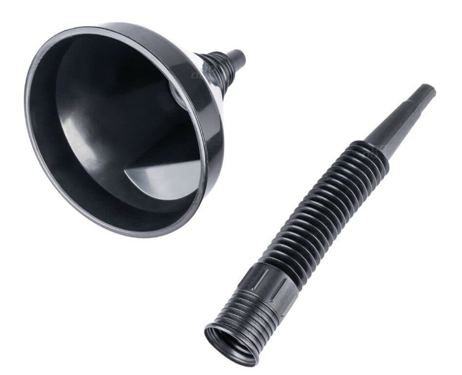 Flexibilní černý univerzální trychtýř se sítkem 13,5cm - náhled 2