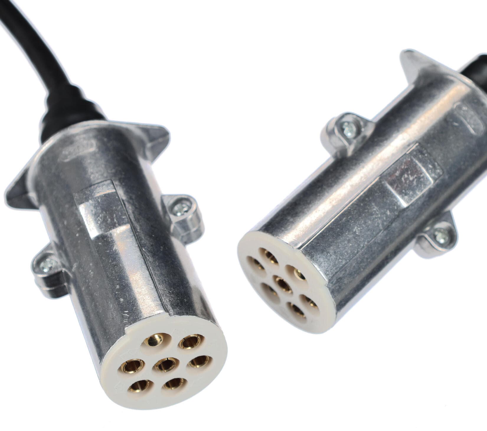 Propojovací spirálový kabel 7pin typ S TRAILER CABLE 12, kovová zástrčka, 24V, 3,5m SIXTOL - náhled 2