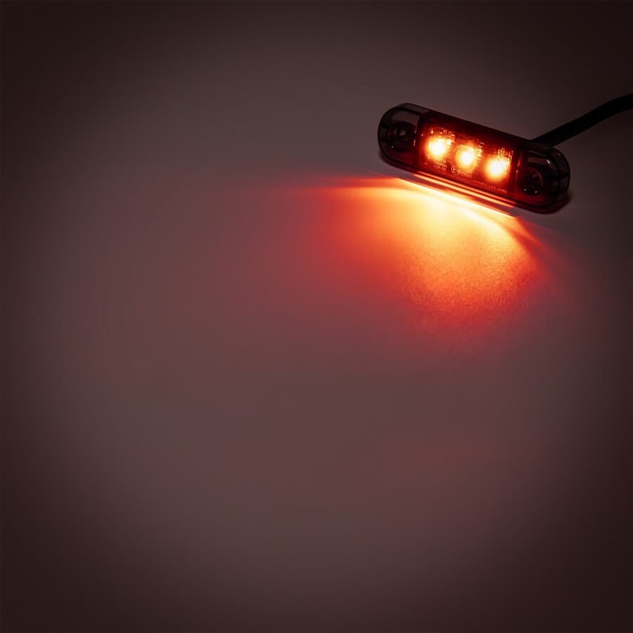 LED poziční světlo červené 84x24x11mm 3LED 12/24V ECE R10 R148 - náhled 2