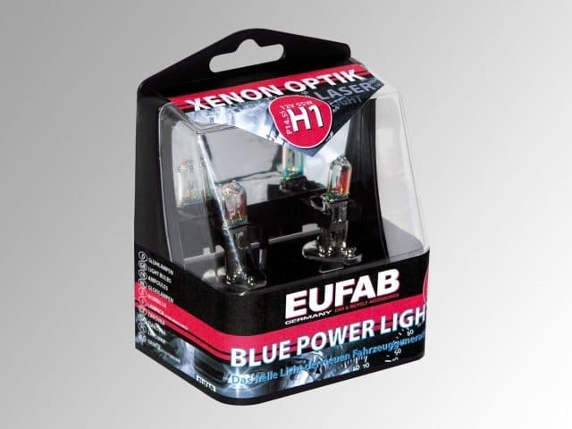 Autožárovky H1, Blue Power Light,  2 ks v plastové krabičce EUFAB