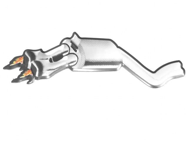 3D Car-Logo Výfuk s plameny