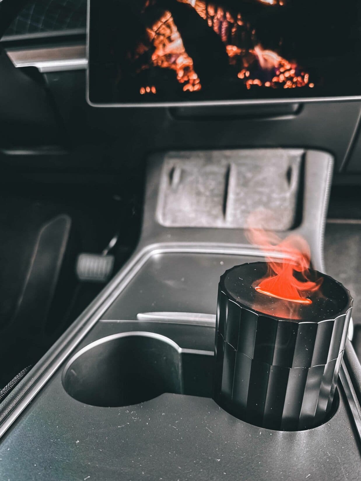 Aroma difuzer Car Flame do auta černý 100ml, USB-C, do držáku na pití SIXTOL - náhled 5