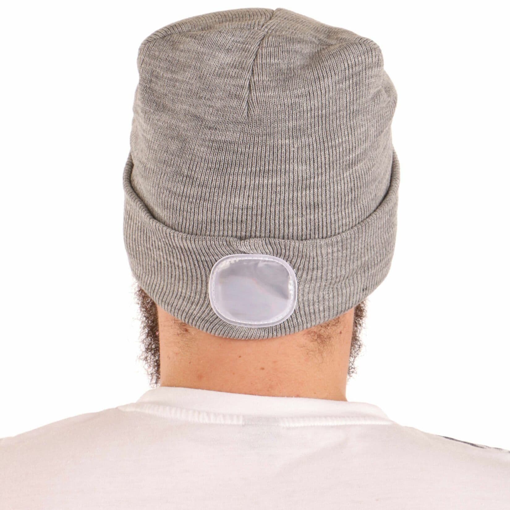 Čepice s čelovkou 180lm, nabíjecí, USB, univerzální velikost, bavlna/PE, světle šedá SIXTOL - náhled 5