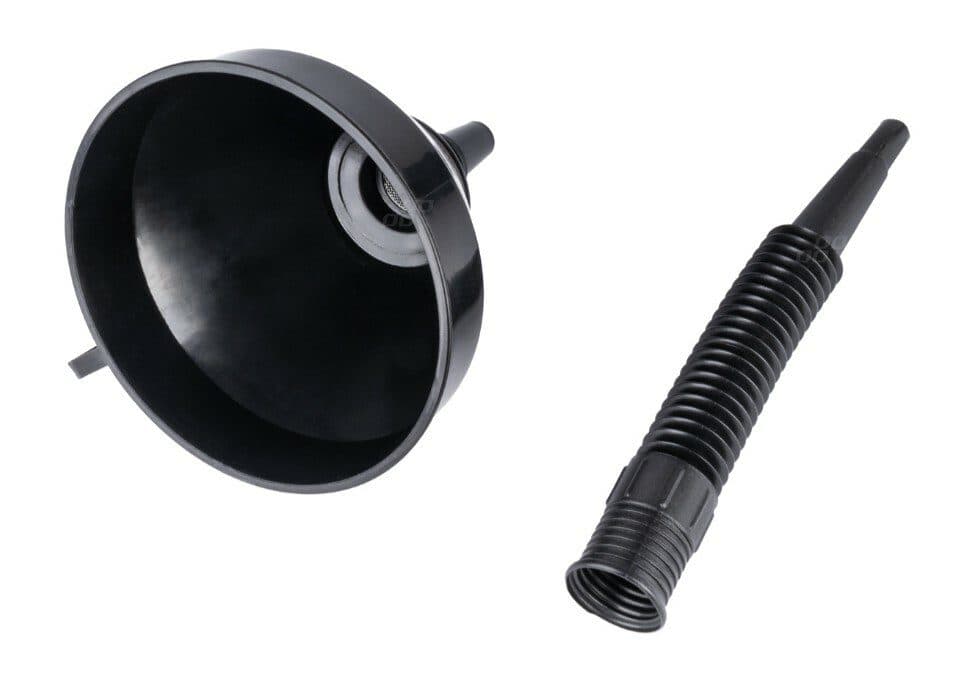 Flexibilní černý univerzální trychtýř se sítkem 16cm - náhled 3