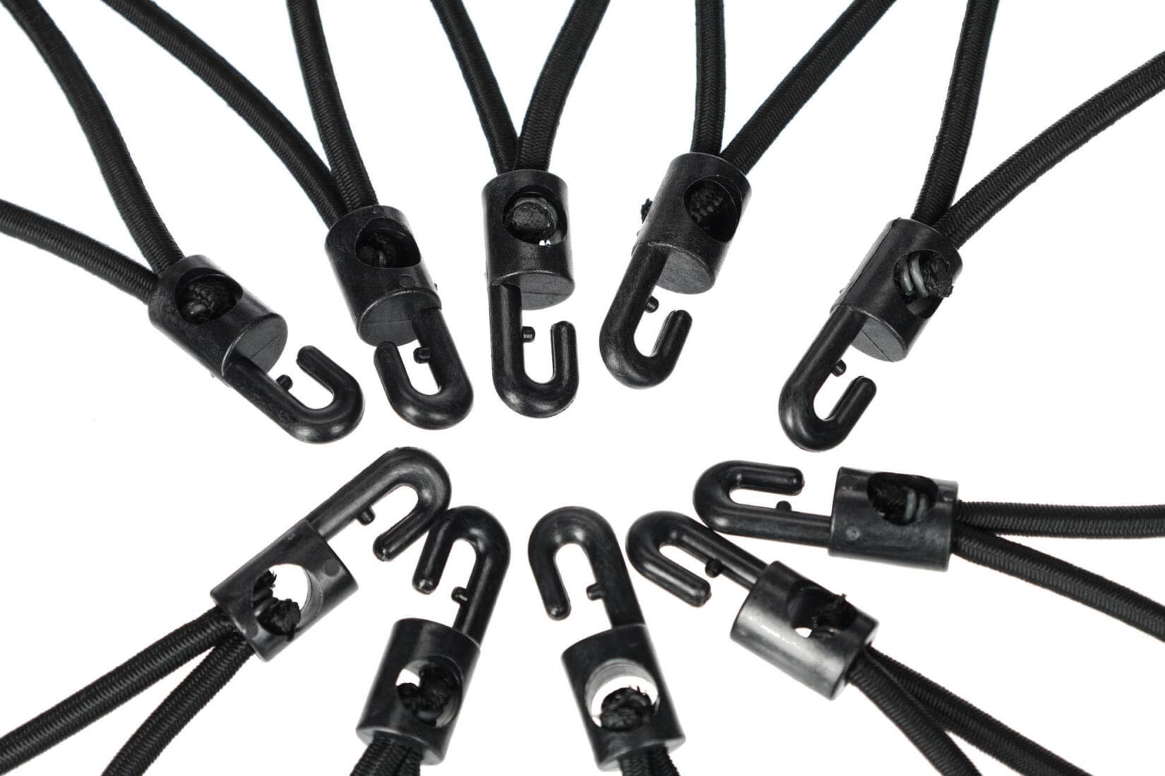 Sada upínacích gum s plastovým hákem CARGO CORD SET 2, 20cm, 10ks SIXTOL - náhled 5