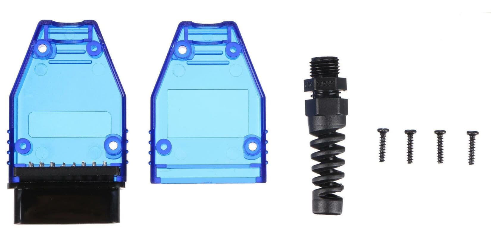Zástrčka OBD-II s 16 piny pro montáž vlastního kabelu MECHANIC CABLE 31, modrá SIXTOL - náhled 3