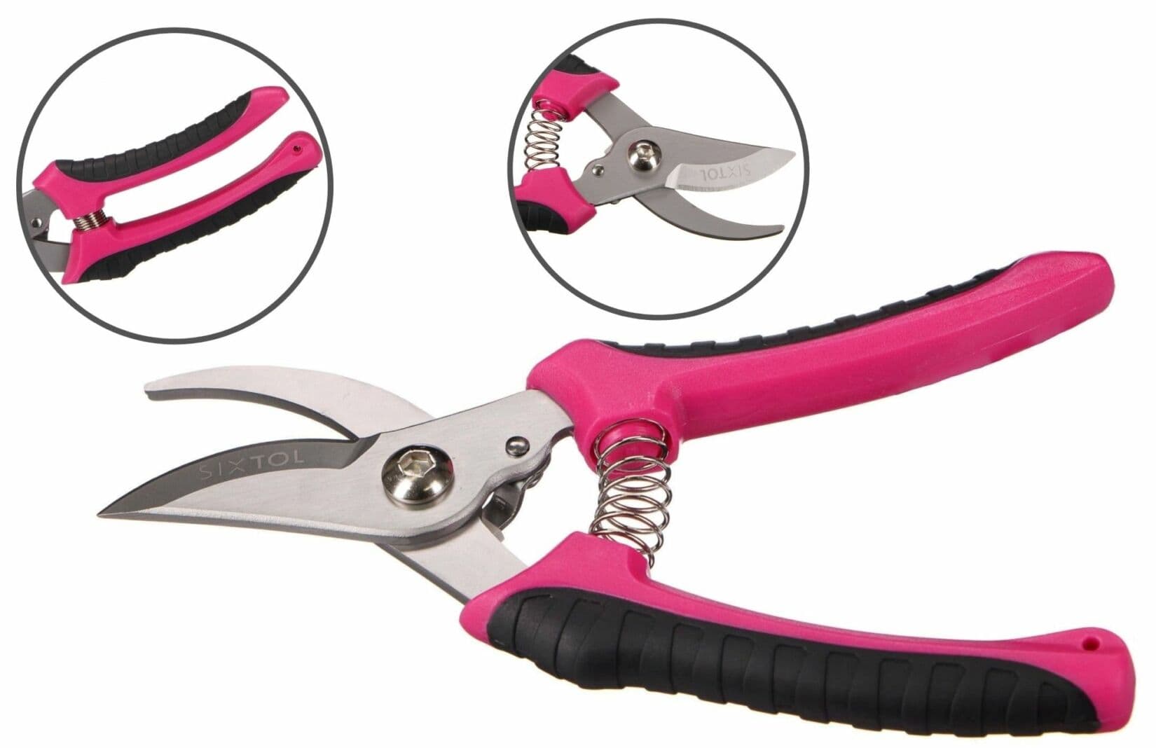 Zahradní nůžky GARDEN PINK ONE, nerez, 20cm SIXTOL - náhled 2