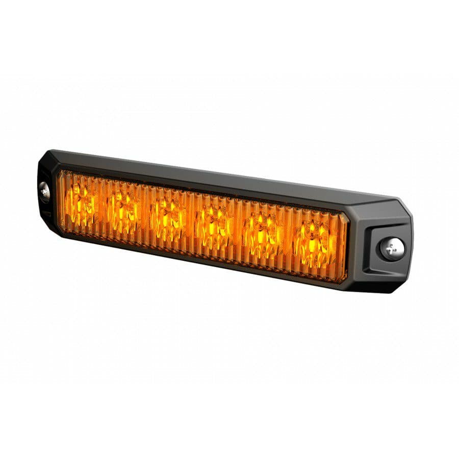 Výstražné LED světlo vnější oranžové, 12-24V 6LED 7W, ECE R65, ECE R10, 130x28 mm - náhled 2