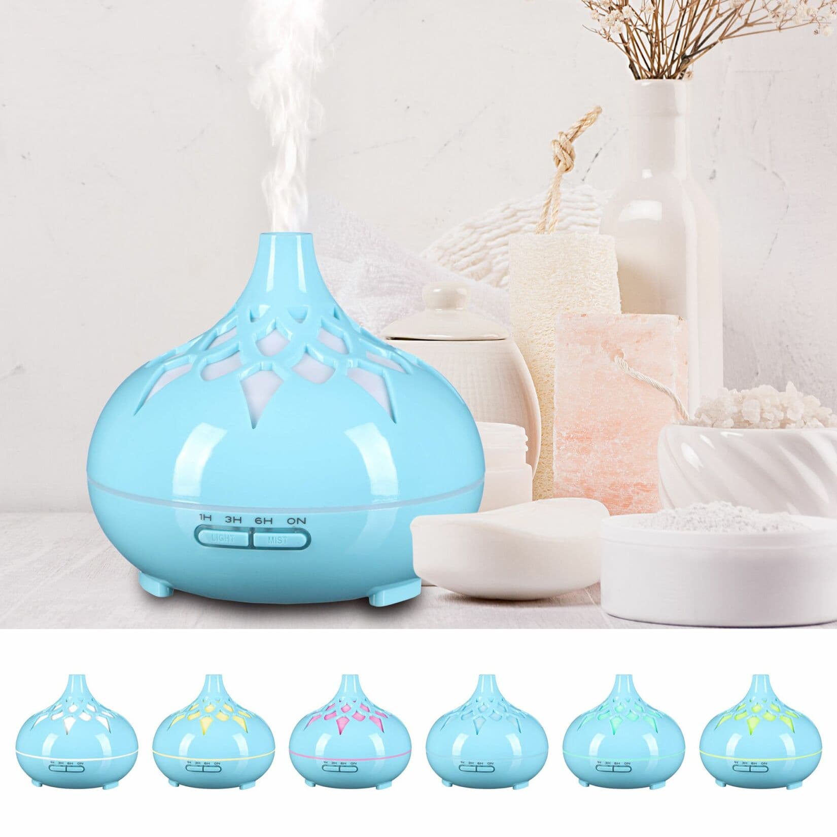 Aroma difuzer Palm modrý lesk 500ml SIXTOL - náhled 3