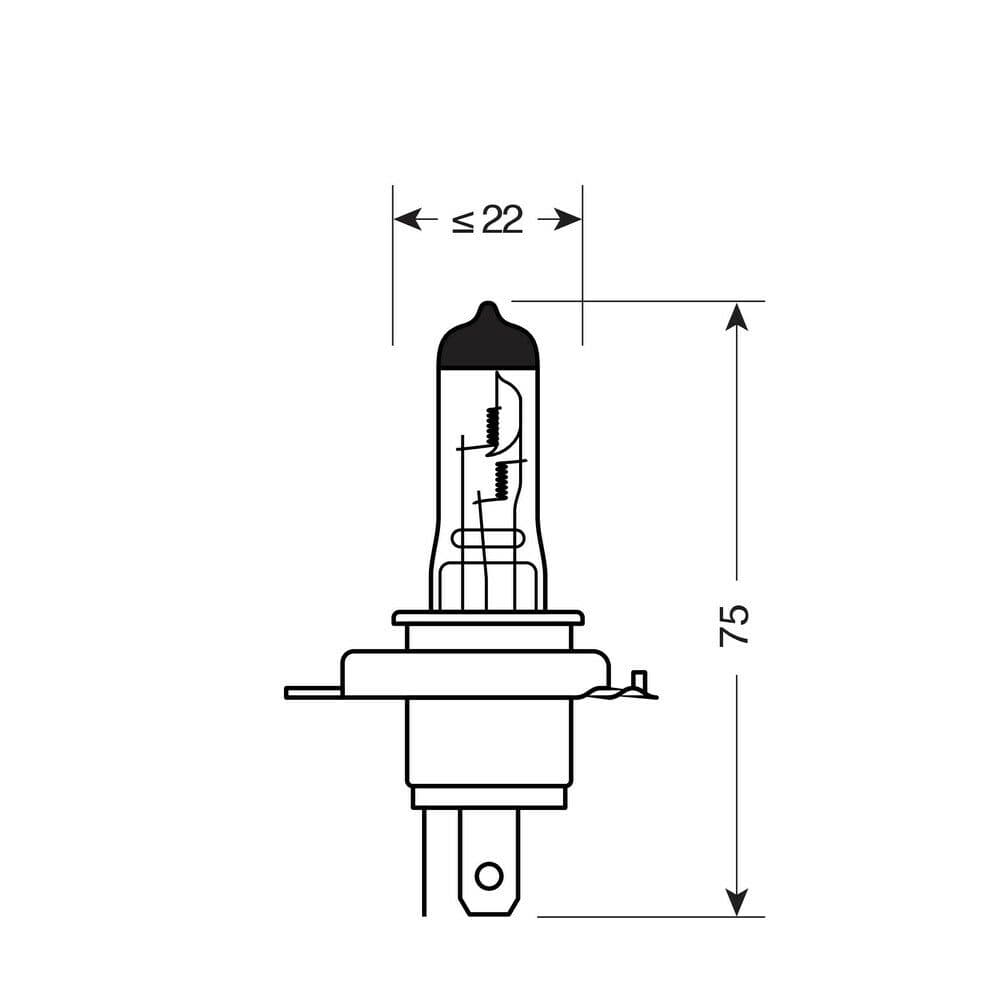 Autožárovky H4 PILOT xenon TOP 12V, 60/55W +120% sada 2ks - náhled 3