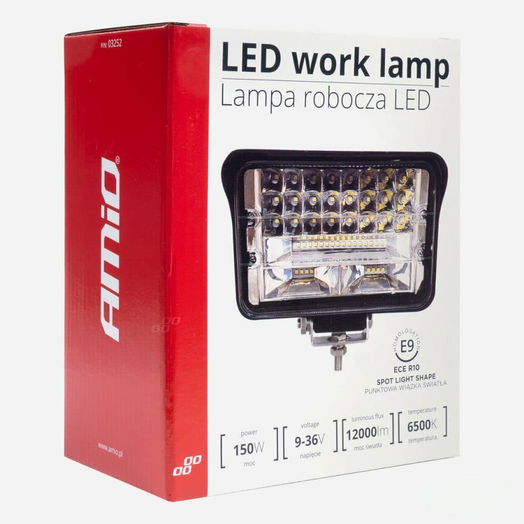 LED pracovní světlo 9-36V 144W 7200lm 110x170x60mm - náhled 5