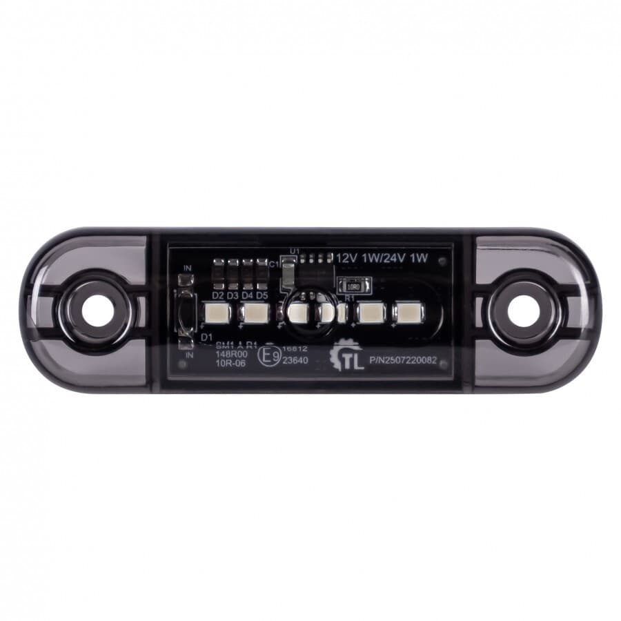 LED poziční světlo bílé 84x24x11mm 6LED 12/24V ECE R10 R148 - náhled 3