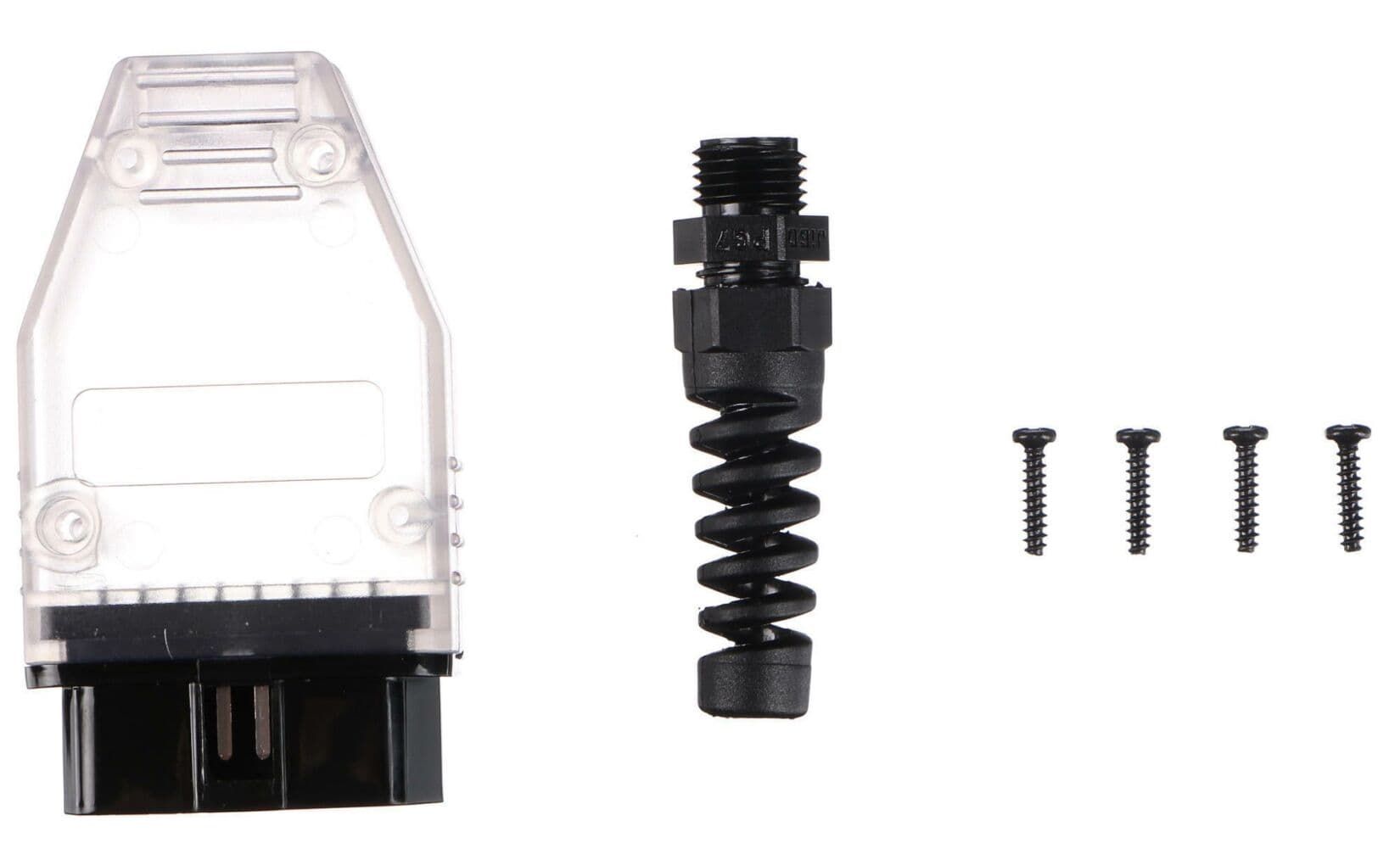 Zástrčka OBD-II s 16 piny pro montáž vlastního kabelu MECHANIC CABLE 30, transparentní SIXTOL - náhled 2