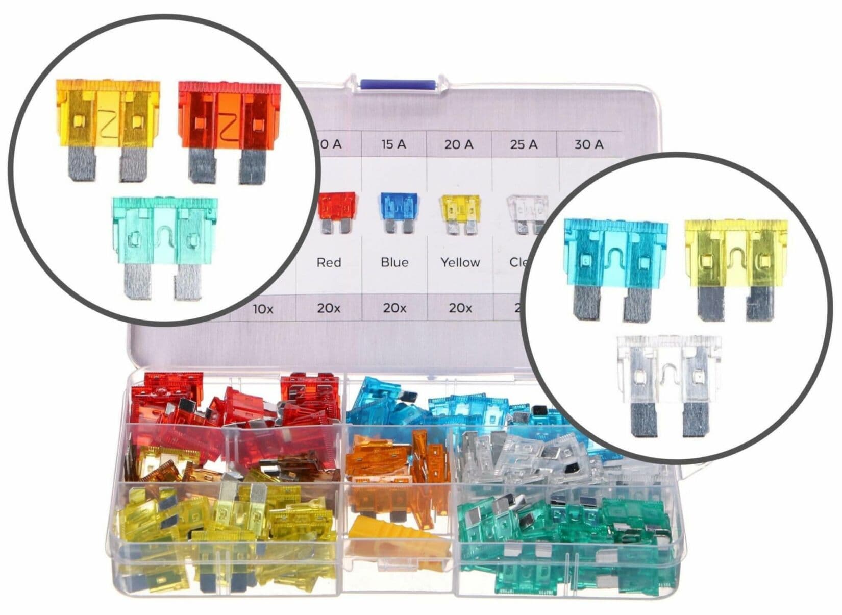Sada nožových automobilových pojistek MECHANIC FUSE SET 1, 5-30A, 120ks SIXTOL - náhled 5
