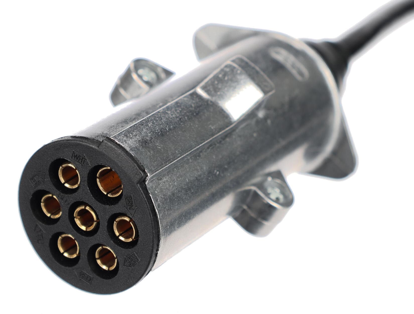 Propojovací spirálový kabel 7pin typ N TRAILER CABLE 13, kovová zástrčka, 24V, 3,5m SIXTOL - náhled 3