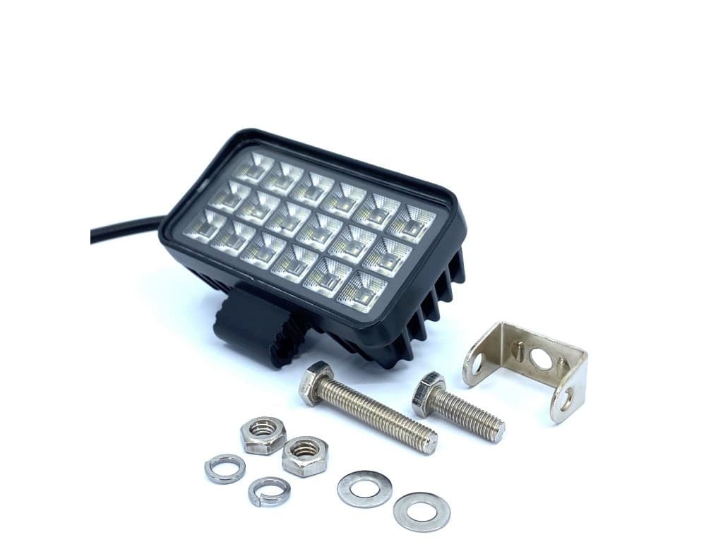 LED světlo (s vypínačem) na pracovní stroje 10-30V, 18 LED, 27W, ECE R10 - náhled 4