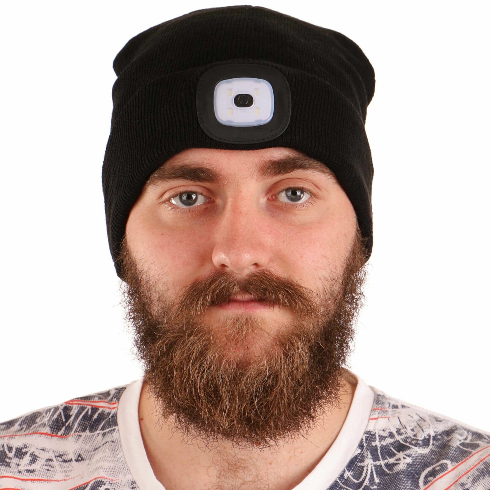 Čepice s čelovkou 180lm, nabíjecí, USB, univerzální velikost, bavlna/PE, černá SIXTOL - náhled 3