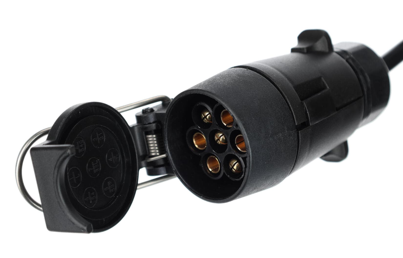 Prodlužovací 7pin kabel - závěsná zásuvka+zástrčka TRAILER CABLE 7, 12V, 5m SIXTOL - náhled 4