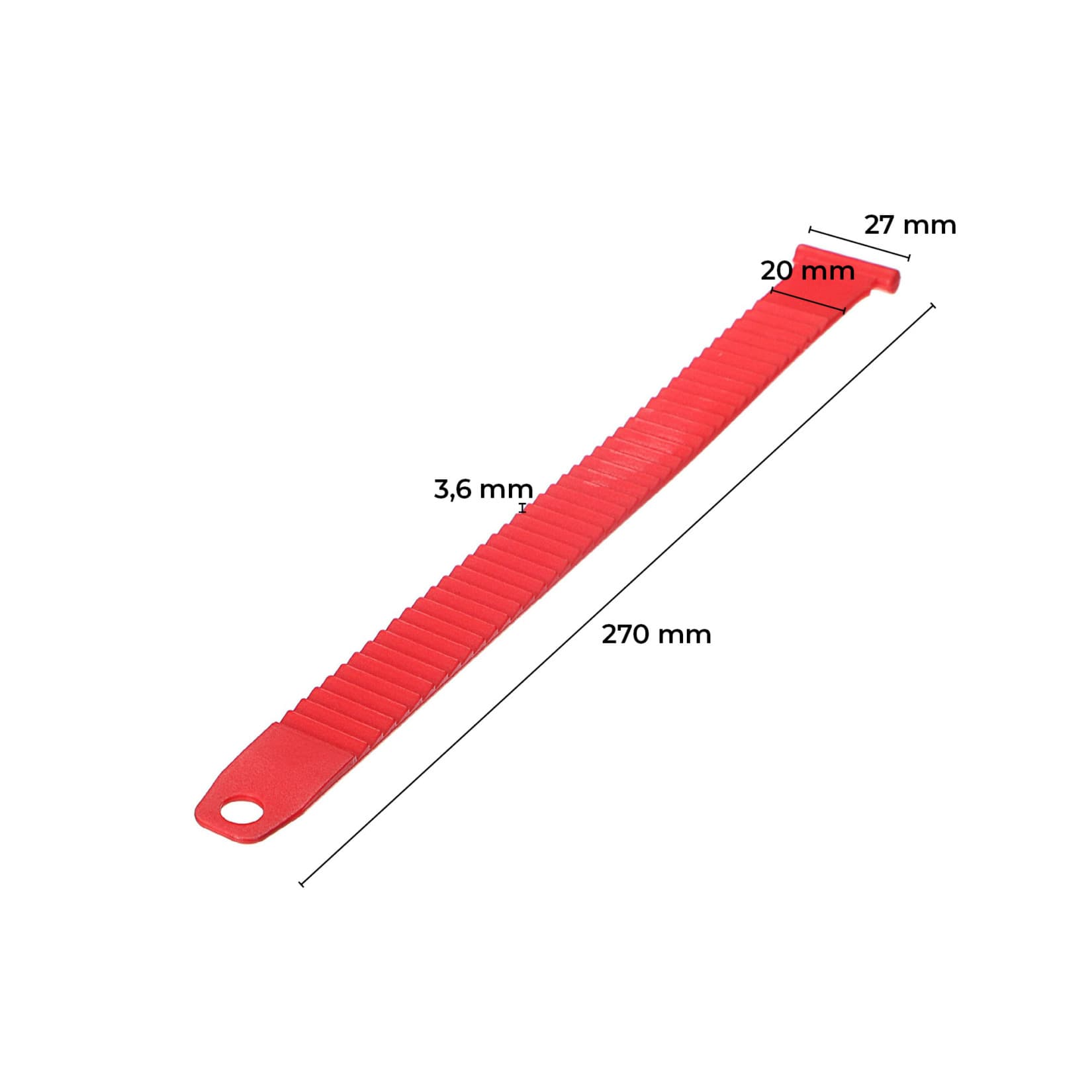 Upínací pásek pro nosič kol na tažné zařízení, délka 27cm, červený - náhradní díl SIXTOL - náhled 4