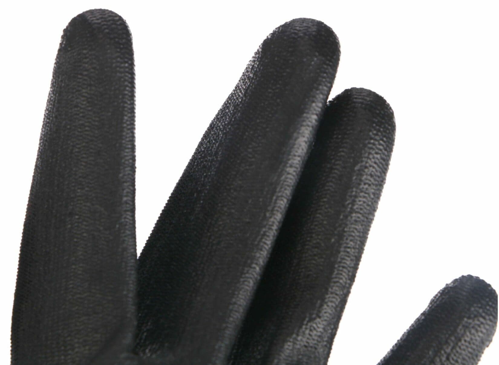 Rukavice pracovní z polyesteru polomáčené v polyuretanu GLOVE PE-PU 9, černé, velikost 9" SIXTOL - náhled 5
